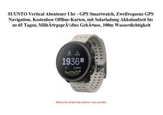 2554 SUUNTO Vertical Abenteuer Uhr - GPS Smartwatch  Zweifrequenz GPS Navigation  Kostenlose Offline-Kar