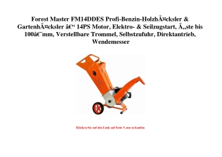 2986 Forest Master FM14DDES Profi-Benzin-HolzhÃƒÂ¤cksler   GartenhÃƒÂ¤cksler Ã¢Â€Â“ 14PS Motor  Elektro-