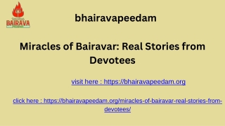 Miracles of Bairavar Real Stories from Devotees