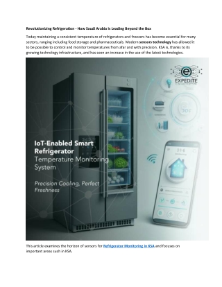 Revolutionizing Refrigeration - How Saudi Arabia Is Leading Beyond the Box