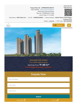 Shalimar OneWorld Lucknow – A Premium Township for Modern Living