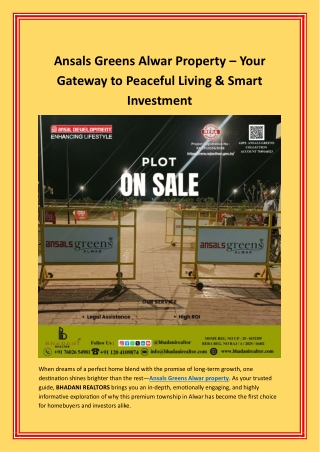 Ansals Greens Alwar Property