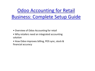 Odoo Accounting for Retail Business: Complete Setup Guide