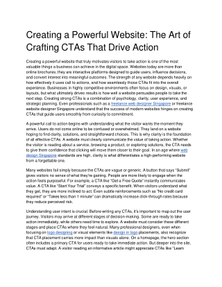Creating a Powerful Website: The Art of Crafting CTAs That Drive Action