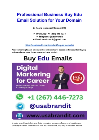 Professional Business Buy Edu Email Solution for Your Domain