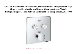 0162 GROHE Grohtherm Smartcontrol  Duscharmatur Unterputzmischer  2 Absperrventile  ultraflaches Design