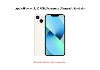 5503 Apple iPhone 13  128GB  Polarstern  GeneralÃƒÂ¼berholt