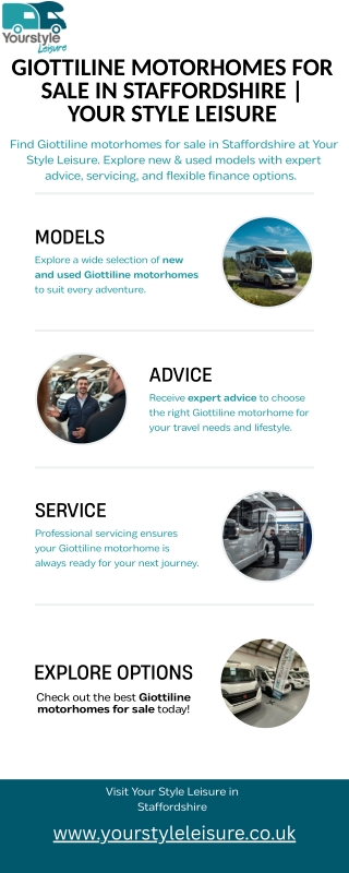 Giottiline Motorhomes for Sale in Staffordshire  Your Style Leisure