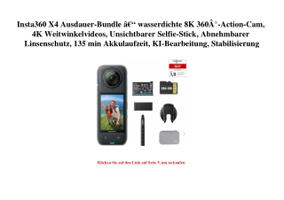 3950 Insta360 X4 Ausdauer-Bundle Ã¢Â€Â“ wasserdichte 8K 360Ã‚Â°-Action-Cam  4K Weitwinkelvideos  Unsicht