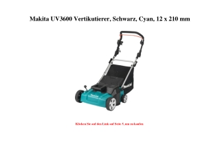 2848 Makita UV3600 Vertikutierer  Schwarz  Cyan  12 x 210 mm