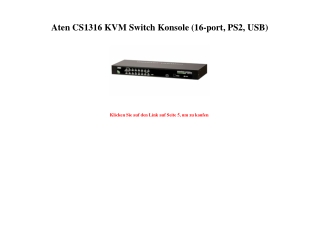 2709 Aten CS1316 KVM Switch Konsole  16-port  PS2  USB