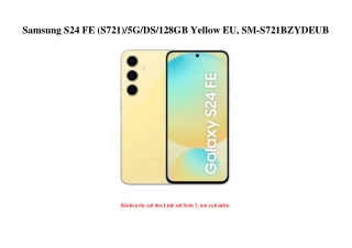 1282 Samsung S24 FE  S721  5G DS 128GB Yellow EU  SM-S721BZYDEUB