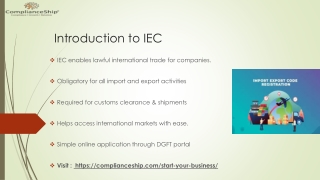 Import Export Code (IEC) – Mandatory Registration for Traders & Exporters