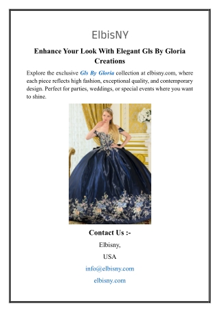 Enhance Your Look With Elegant Gls By Gloria Creations