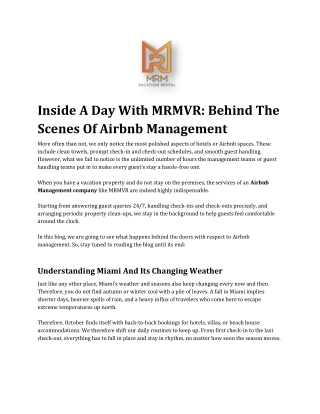 Inside A Day With MRMVR_ Behind The Scenes Of Airbnb Management