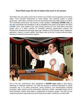Tamil Nadu tops the list of states that excel in all sectors (1)
