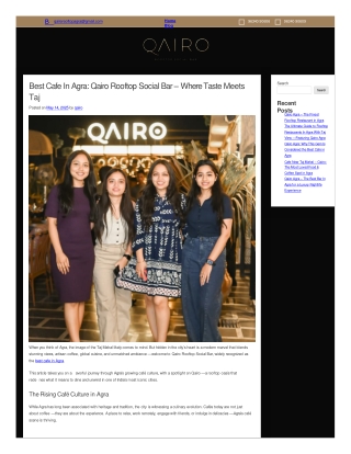 Best Cafe in Agra Serving Great Taste and Vibes