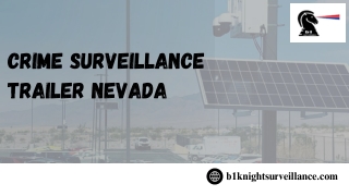 Crime Surveillance Trailer Nevada