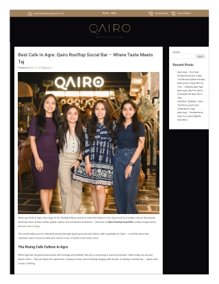 Rooftop Café in Agra Offering Stunning Ambience