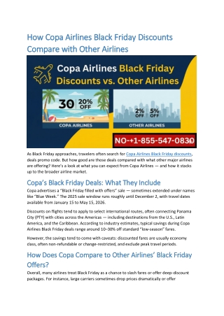 How Copa Airlines Black Friday Discounts Compare with Other Airlines
