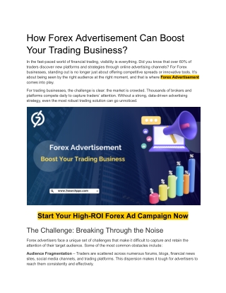 How Forex Advertisement Can Boost Your Trading Business_