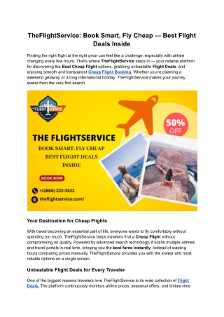 TheFlightService_ Book Smart, Fly Cheap — Best Flight Deals Inside