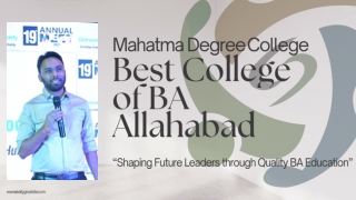 Best College of BA Allahabad – Mahatma Degree College