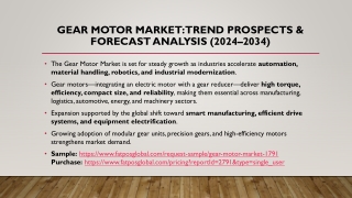 Gear Motor Market