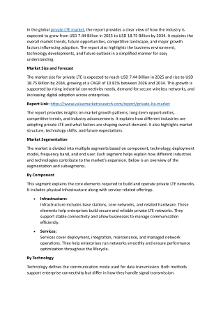 Private LTE Market Outlook And Future Trends 2034