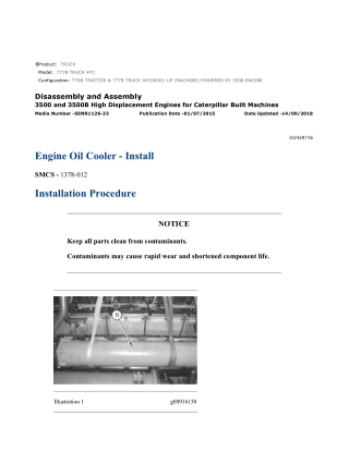 Caterpillar Cat 777B TRUCK (Prefix 4YC) Service Repair Manual Instant Download