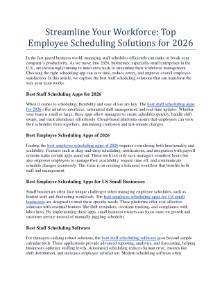 Streamline Your Workforce
