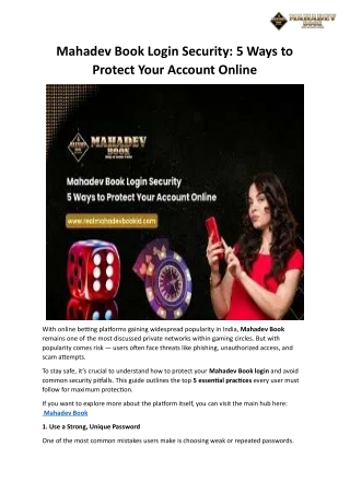 Mahadev Book Login Security 5 Ways to Protect Your Account Online