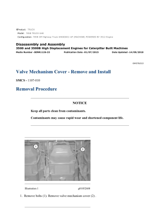 Caterpillar Cat 785B TRUCK (Prefix 6HK) Service Repair Manual Instant Download