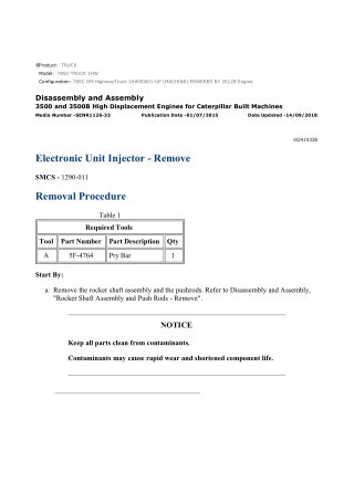 Caterpillar Cat 785C TRUCK (Prefix 1HW) Service Repair Manual Instant Download
