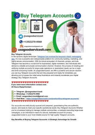 The 10#10# Sites Guide to Buying Telegram Accounts