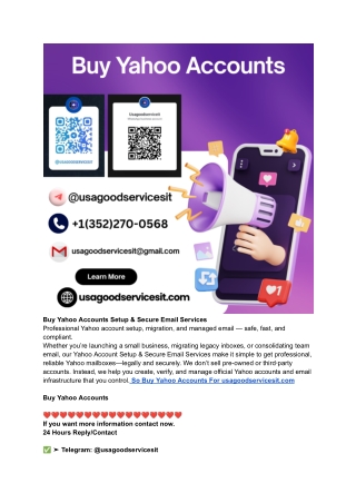 Top 07 website to Buy Yahoo Accounts in 2025