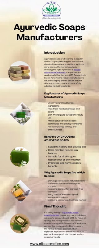 Ayurvedic Soaps Manufacturers