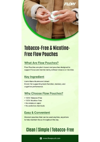 Natural Focus with Tobacco-Free & Nicotine-Free Flow Pouches