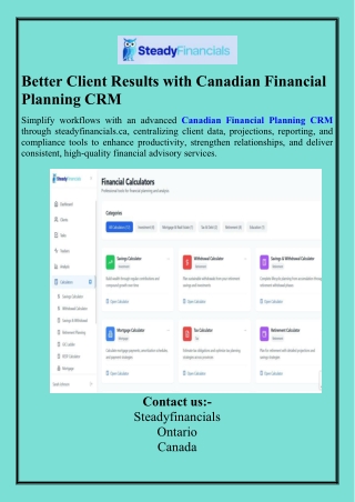 Better Client Results with Canadian Financial Planning CRM