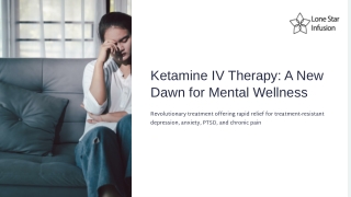 Ketamine IV Therapy A Modern Approach to Healing