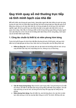 Quy trinh quay so mo thuong truc tiep va tinh minh bach cua nha dai