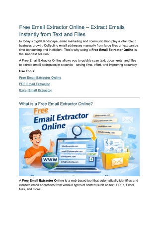 Powerful Email Extractor Tool for Marketers & Businesses