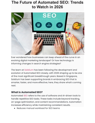 The Future of Automated SEO: Trends to Watch in 2026
