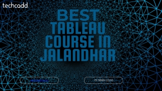 best Tableau course in Jalandhar