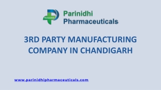3rd Party Manufacturing Company in Chandigarh