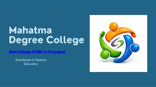 Mahatma Degree College - Best College Of BSC in Prayagraj