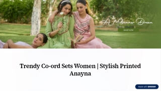 Trendy Co‑Ord Sets for Women | Stylish Printed Outfits