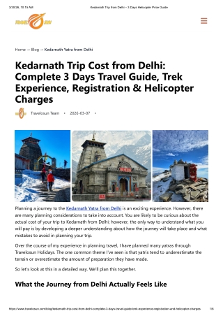 Kedarnath Trip from Delhi – 3 Days Helicopter Price Guide