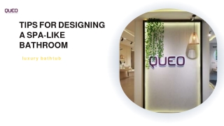Tips for Designing a Spa-Like Bathroom