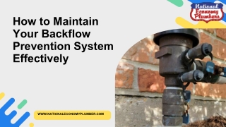 How to Maintain Your Backflow Prevention System Effectively